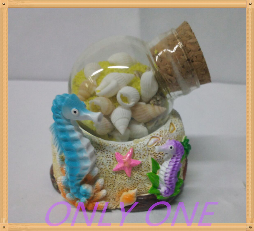 Sea horse shape with sand bottle ornament
